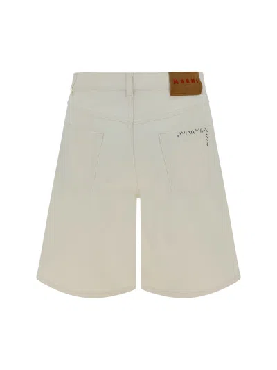 Shop Marni Bermuda Shorts In White