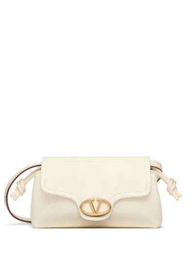 Shop Valentino Mini Vlogo 1960 Shoulder Bag In Bianco