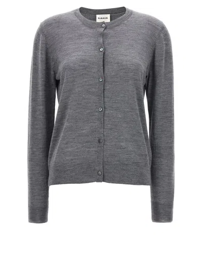 Shop P.a.r.o.s.h . Wool Blend Cardigan In Gray