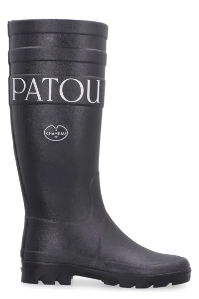 Shop Patou Rubber Boot In Black