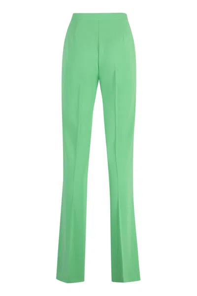 Shop Pinko Hulka Crêpe Trousers In Green