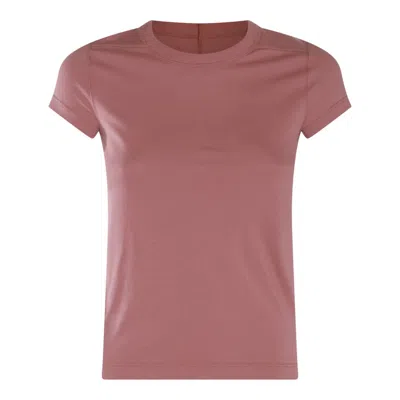 Shop Rick Owens T-shirts And Polos In Dusty Pink