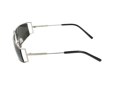Saint Laurent Sl 606 Rectangle-frame Sunglasses In Silver
