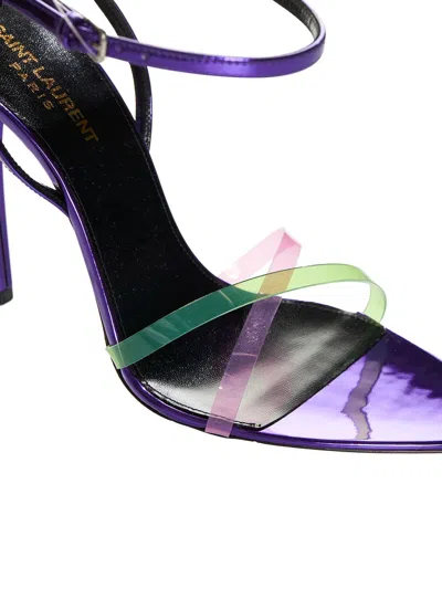 Shop Saint Laurent Sandals In Multicoloured