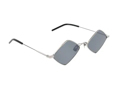 Shop Saint Laurent Sunglasses In 010 Silver Silver Silver