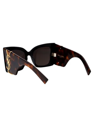 Shop Saint Laurent Eyewear Sunglasses In 003 Black Havana Black