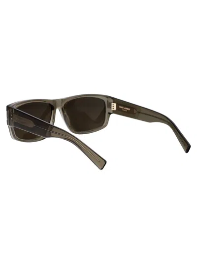 Shop Saint Laurent Eyewear Sunglasses In Brown