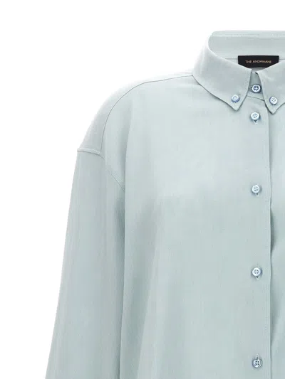 Shop The Andamane Robbie Oversize Button Down Shirt In Blue