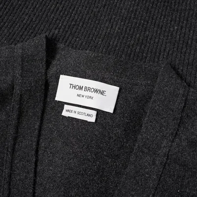 Shop Thom Browne Cashmere Cardigan In Grey