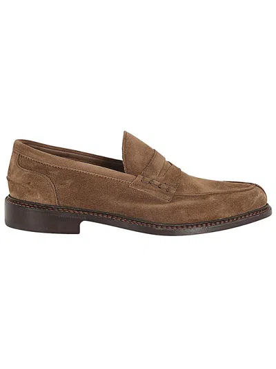 Shop Tricker's Adam Loafer Shoes In Brown