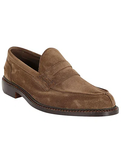 Shop Tricker's Adam Loafer Shoes In Brown