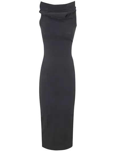 Shop Wardrobe.nyc Off Shoulder Dress Clothing In Black
