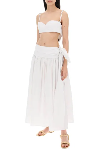 Shop Magda Butrym Cotton Midi Skirt For Women In White