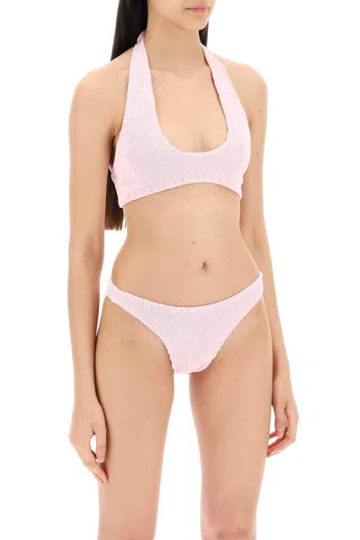 Shop Reina Olga Pilou Bikini Set In 粉色的