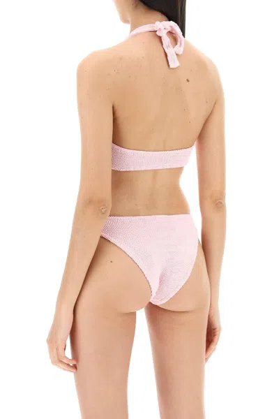 Shop Reina Olga Pilou Bikini Set In 粉色的