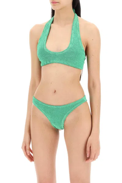 Shop Reina Olga Pilou Bikini Set In 绿色的
