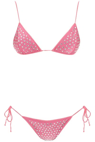 Shop Oseree Oséree Gem Bikini Set In Pink