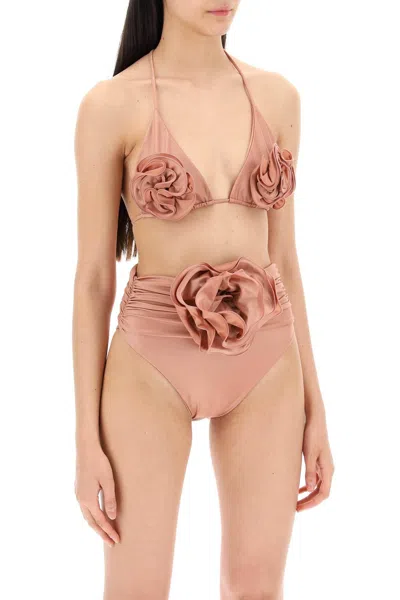 Shop Magda Butrym Floral Print Bikini In 灰色的