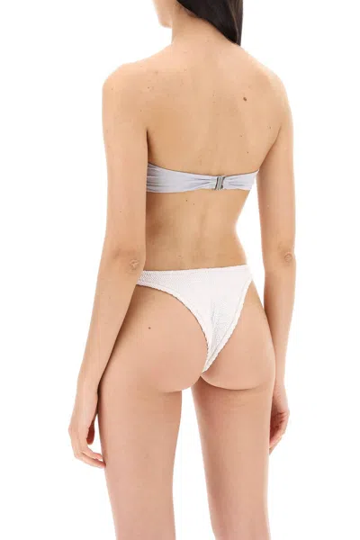 Shop Magda Butrym Twisted Bandeau Bikini Top In 灰色的