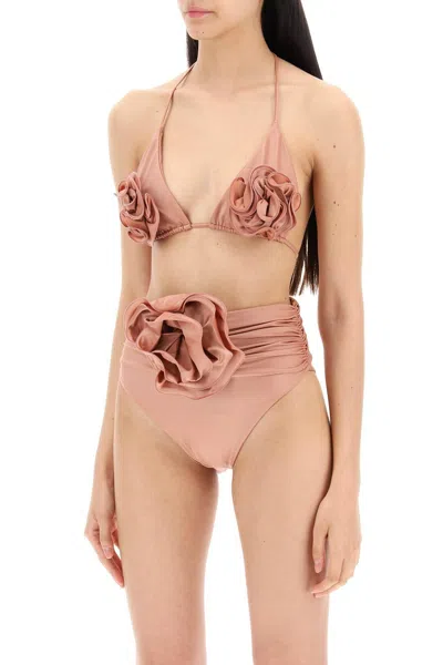 Shop Magda Butrym Floral Print Bikini In 灰色的