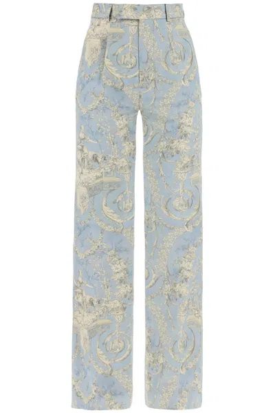Shop Vivienne Westwood On Rayon Pants In Light Blue