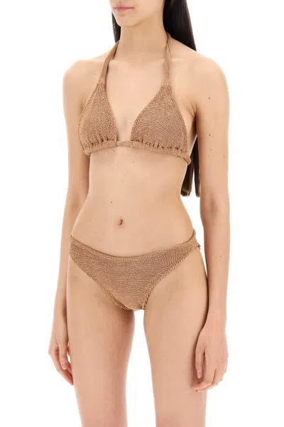 Shop Hunza G . Tammy Bikini Set For In 棕色的
