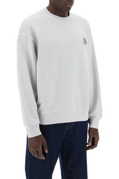 Shop Carhartt Wip Nelson Crew Neck Sweatshirt In Grey