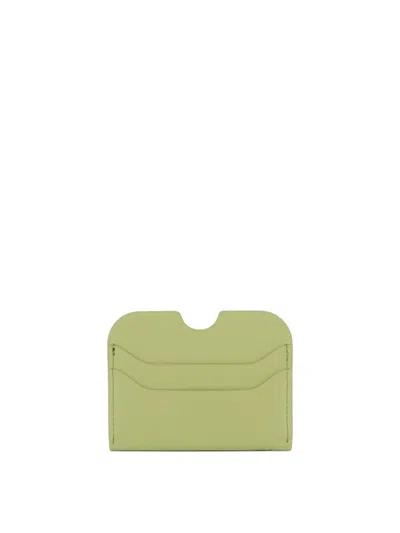 Shop Acne Studios Cardholder With Logo In 绿色的