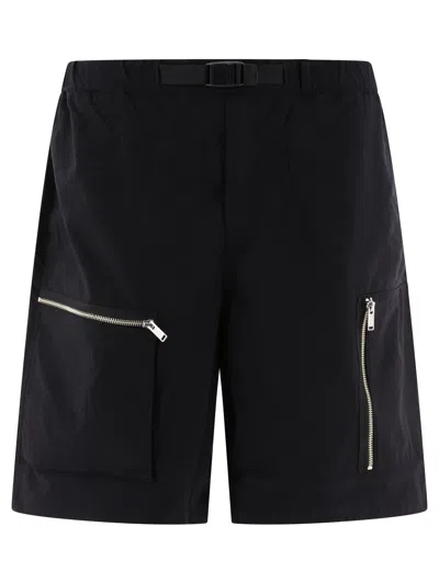 Shop Undercover Belted Shorts In Black