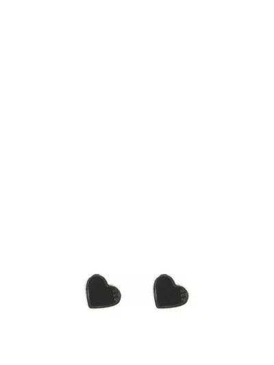 Shop Human Made "heart" Earrings In 黑色的