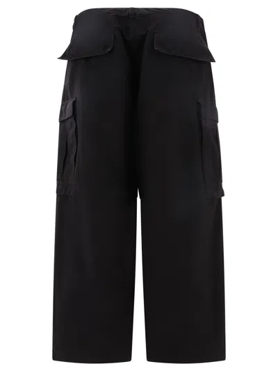 Shop Balenciaga Wide Cargo Trousers In Black