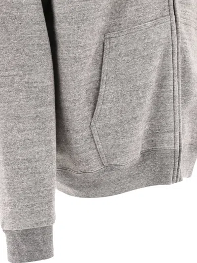 Shop Human Made Zip Up Hoodie In Grey