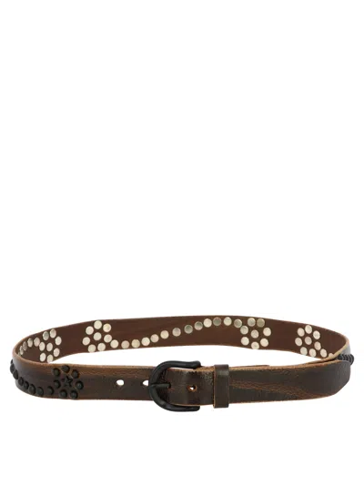 Shop Our Legacy "star Fall" Belt In Brown
