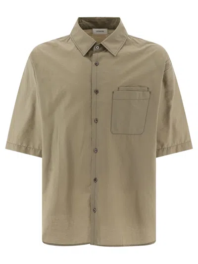 Shop Lemaire "double Pocket" Shirt In Green