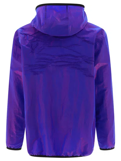 Shop Burberry Iridescent Lightweight Jacket In Purple