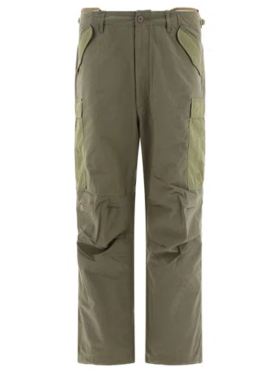 Shop Nanamica Cargo Trousers In Green