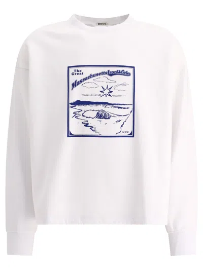 Shop Bode "ironworks" Sweatshirt In White