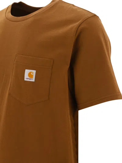 Shop Carhartt Wip "pocket" T Shirt In Brown