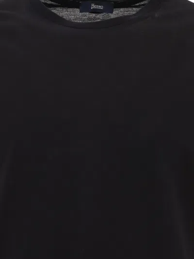 Shop Herno Crêpe Jersey T Shirt In Black