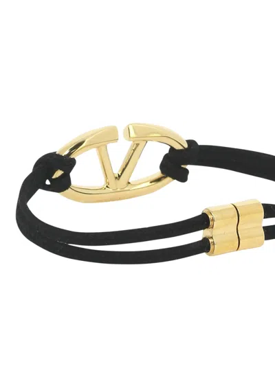 Shop Valentino Garavani "vlogo The Bold Edition" Bracelet In Black