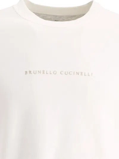 Shop Brunello Cucinelli Techno Sweatshirt In White