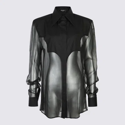 Shop Balmain Shirts Black