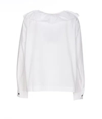 Shop Ganni Shirts In White