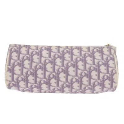 Shop Dior Purple Canvas Clutch Bag ()