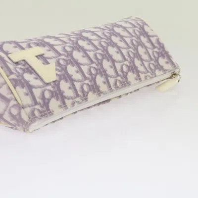 Shop Dior Purple Canvas Clutch Bag ()