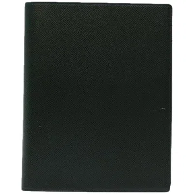 Pre-owned Louis Vuitton Couverture Agenda De Bureau Black Leather Wallet  ()