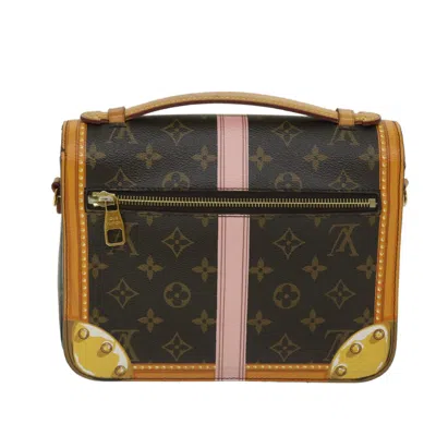 Pre-owned Louis Vuitton Pochette Metis Brown Canvas Clutch Bag ()
