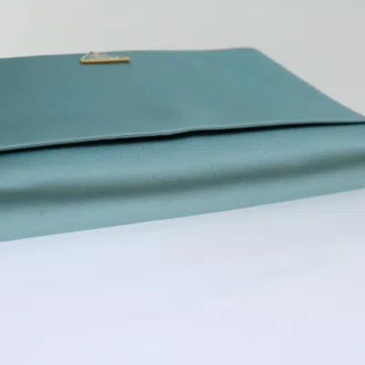 Shop Prada Blue Silk Clutch Bag ()