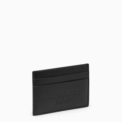 Shop Balenciaga Black Leather Duty Free Card Holder