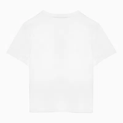 Shop Maison Kitsuné White Cotton T Shirt With Logo Print